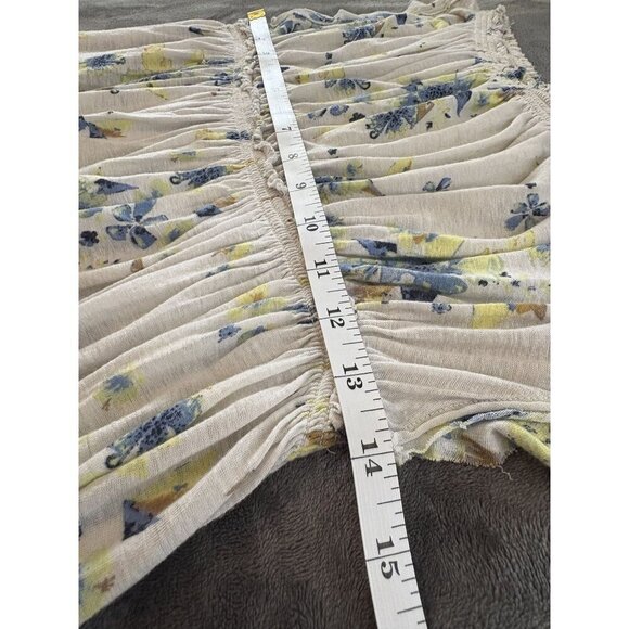 We The Free Women Floral Print Babydoll Top XS Off White Boho Y2k Fairy Bohemian - Picture 7 of 8